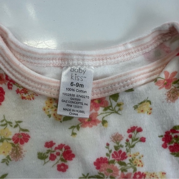 baby kiss baby’s floral one piece bodysuit 6-9m m141-41 - Picture 2 of 3